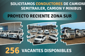 RECONOCIDAS EMPRESAS SOLICITAN CONDUCTORES DE CAMIONETA, SEMITRAILER, CAMIÓN Y MINIBUS