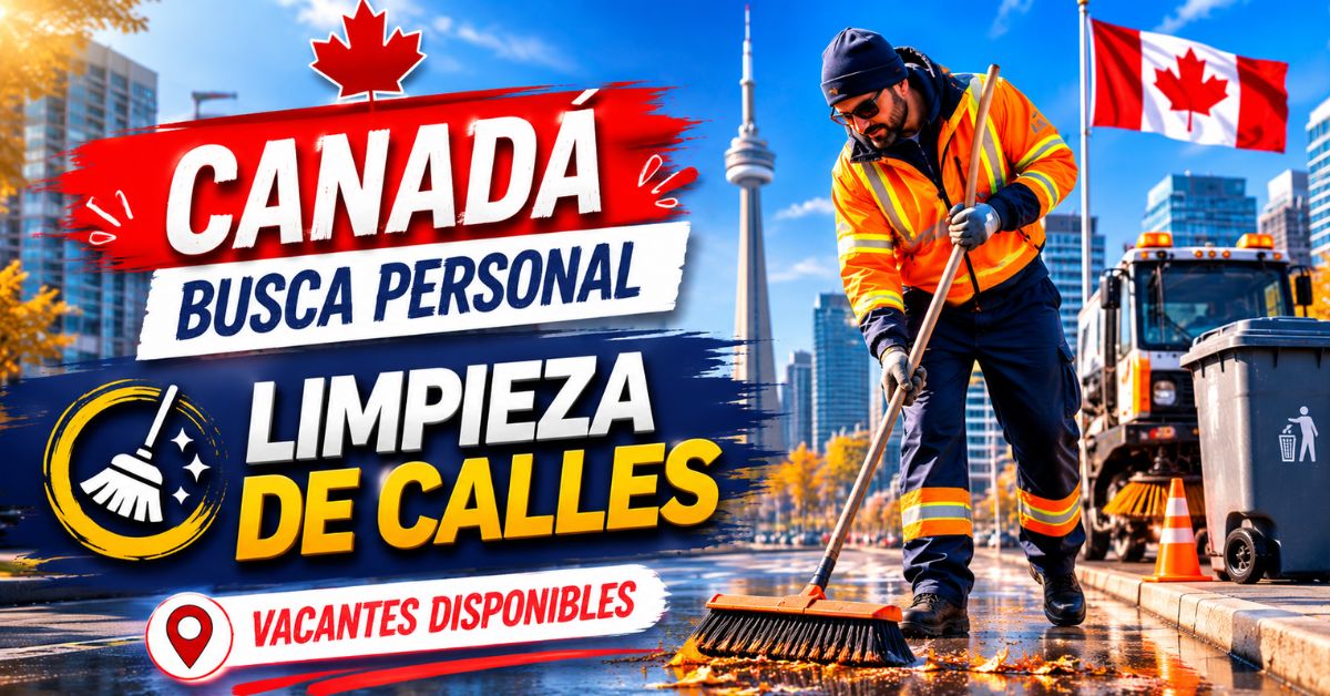 Canadá abre nuevas oportunidades para trabajar en limpieza de calles y espacios públicos